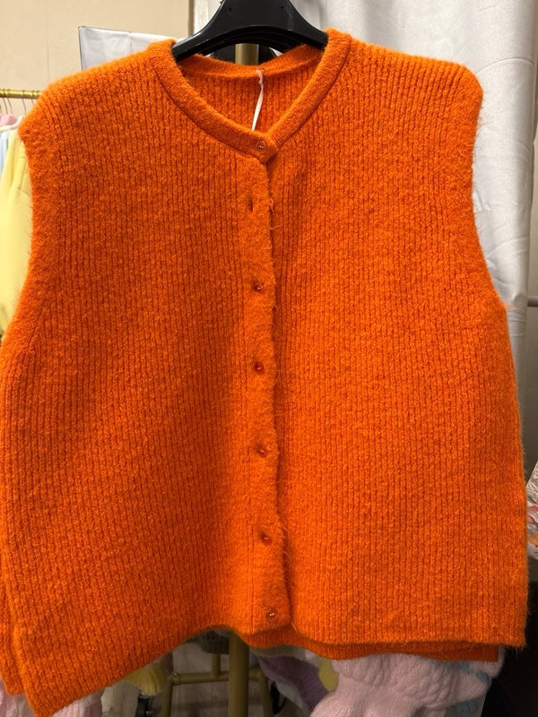 Strickweste Orange