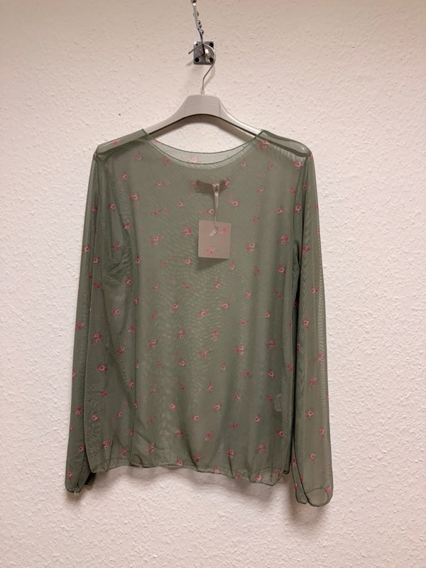 Bluse durchsichtig mit Blume