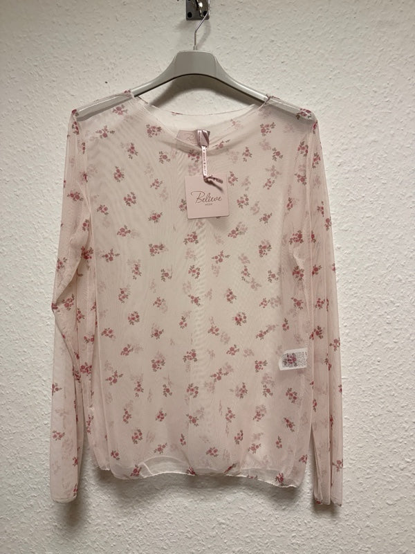 Bluse durchsichtig mit Blume