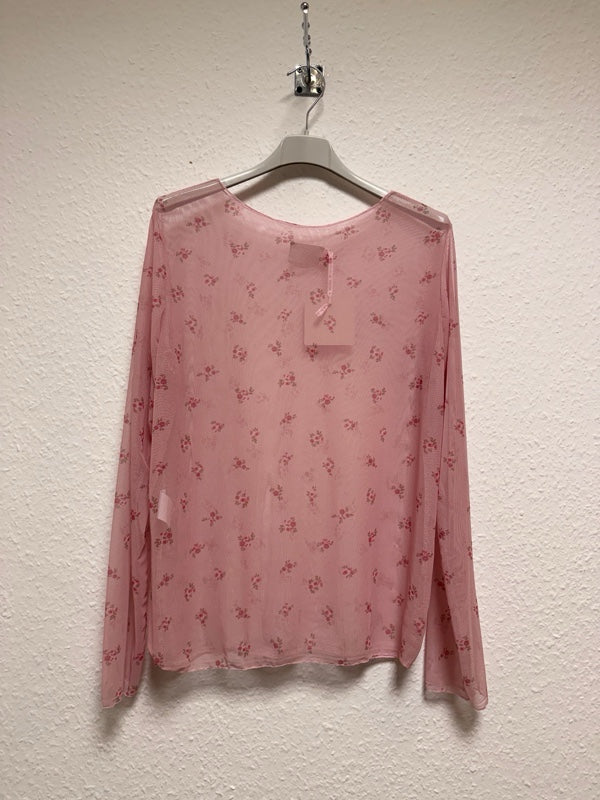 Bluse durchsichtig mit Blume