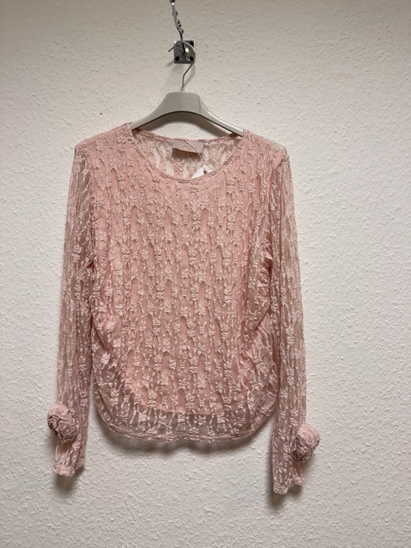 Bluse durchsichtig mit Muster Spitze