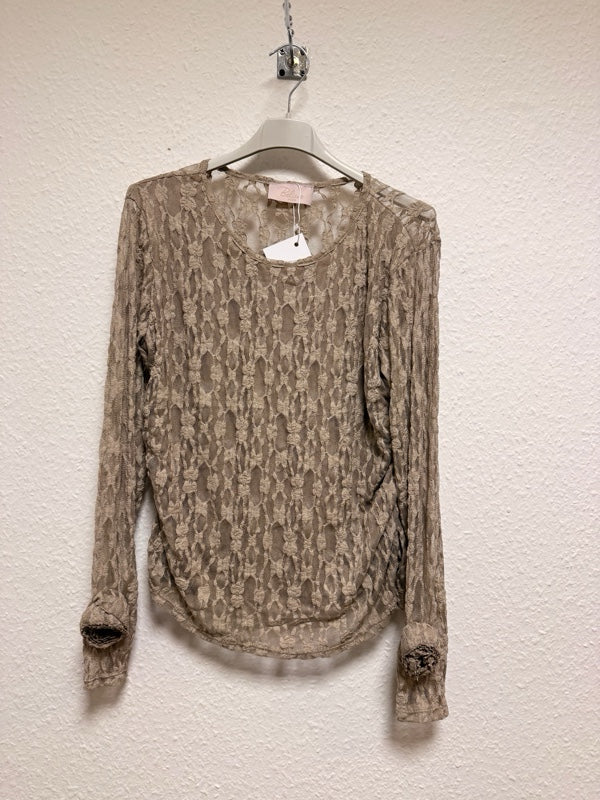 Bluse durchsichtig mit Muster Spitze