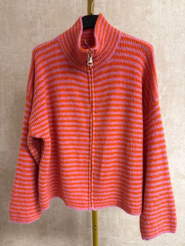 Strickjacke Zipper