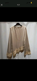 Satin Pullover kurz