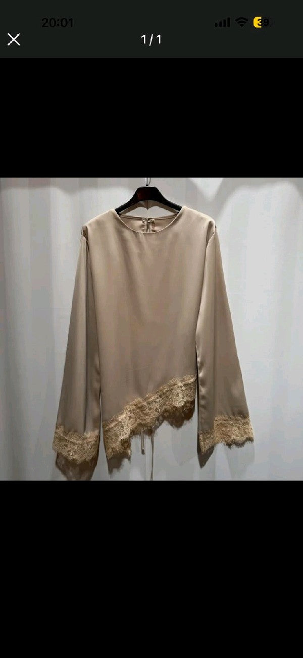 Satin Pullover kurz