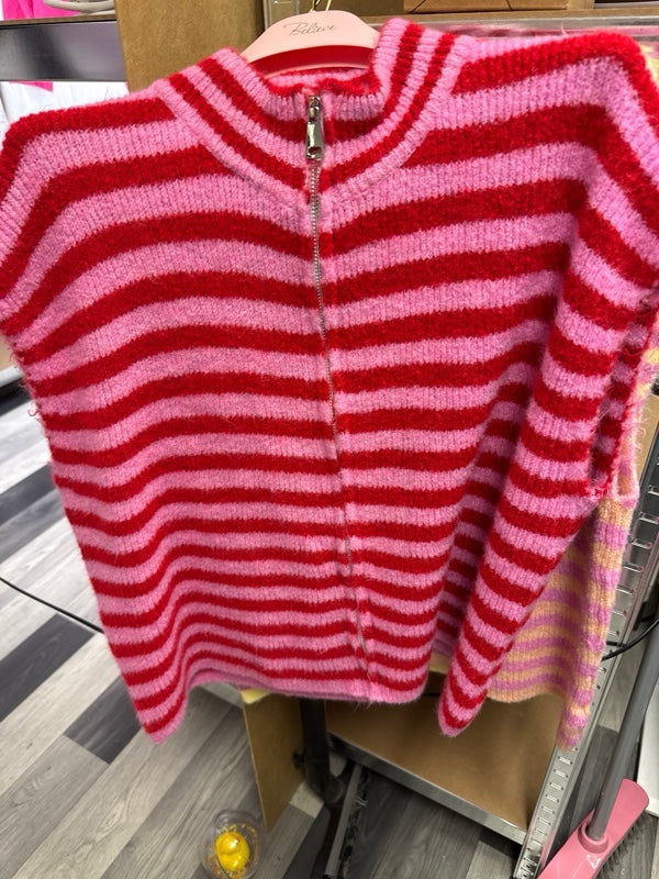 Strickweste Zip