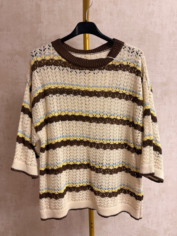 Strick t Shirt gestreift