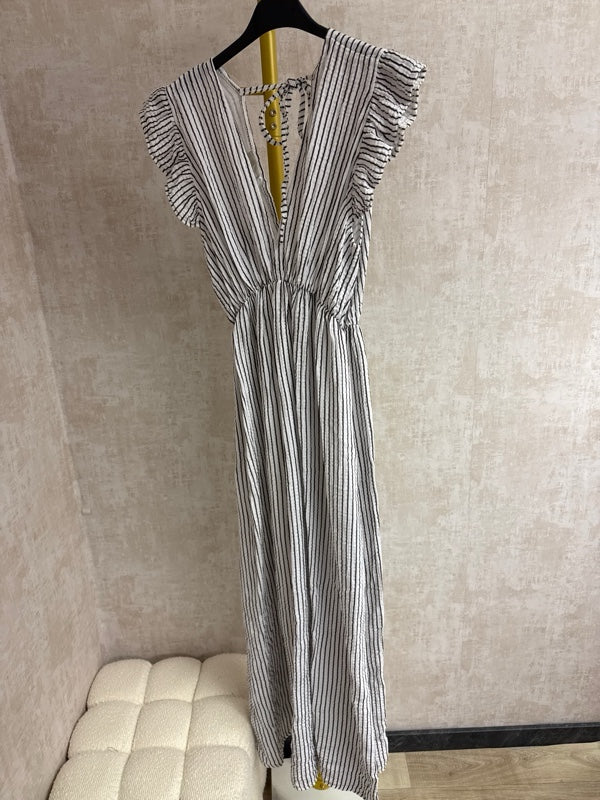 Musselin Kleid gestreift