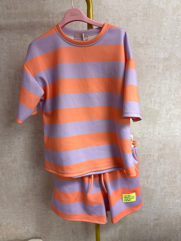 T Shirt Hose Set gestreift